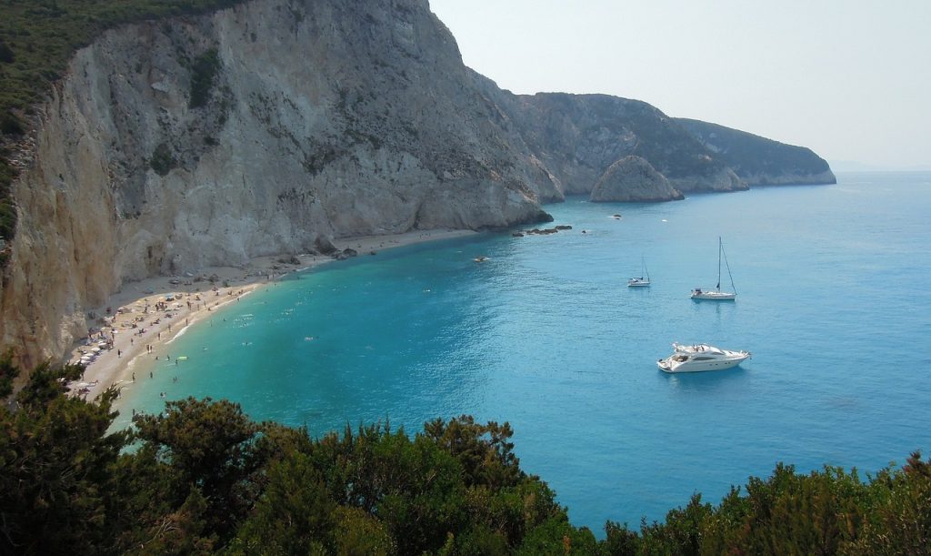 lefkada town, beach, katciki
