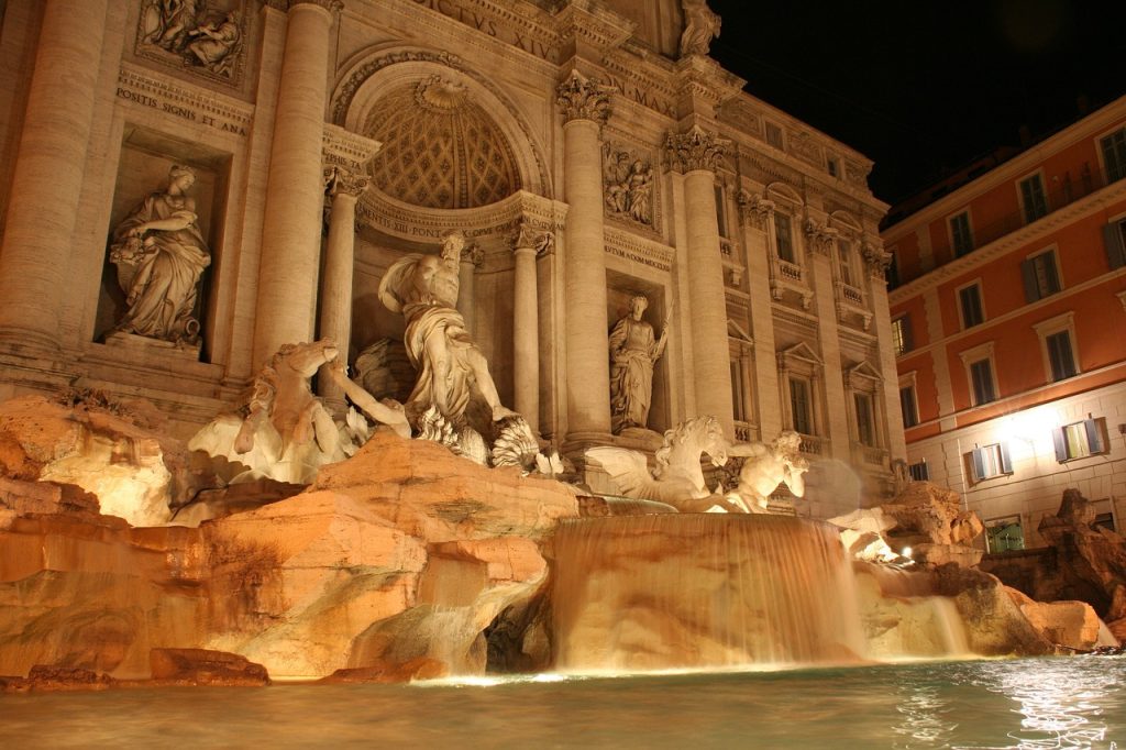 italy, rome, fountain