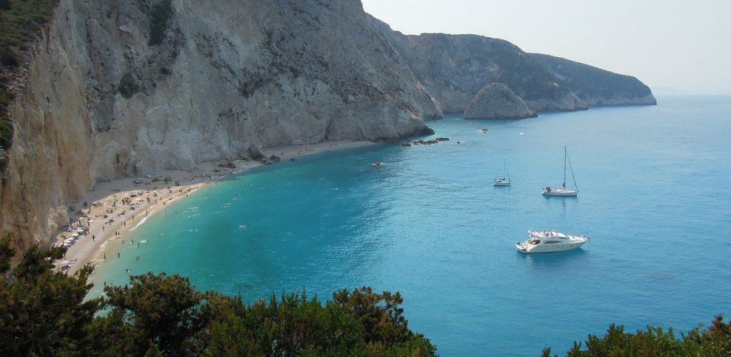 lefkada town, beach, katciki